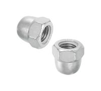 sourcing map 2 tuercas de bellota M14 x 2 mm, tuercas métricas de acero inoxidable 304, tuercas de cabeza de cúpula hexagonal, acabado brillante para lámparas, máquinas, proyectos de bricolaje