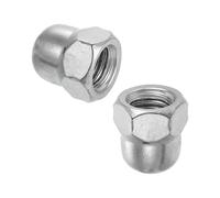 sourcing map 2 tuercas de bellota M18 x 2.5 mm, tuercas métricas de acero inoxidable 304 con cabeza hexagonal de cabeza de cúpula, acabado brillante para lámparas, máquinas, proyectos de bricolaje