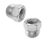 sourcing map 2 tuercas de bellota M20 x 2,5 mm, tuercas métricas de acero inoxidable 304 con cabeza hexagonal de cabeza de cúpula, acabado brillante para lámparas, máquinas, proyectos de bricolaje