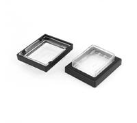 sourcing map 2 uds., negro, transparente, rectangular, plástico, impermeable, cubiertas para interruptores, protectores