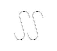sourcing map 2 Uds S Colgantes Ganchos 4"/110mm L Plateado Acero