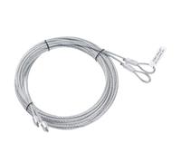 sourcing map 2 Unidades Cable para Puerta de Garaje de 4 Metros (13.6 Pies), 3 mm de Diámetro, Cable de Alambre de Resorte de Torsión, Cable de Acero Galvanizado para Colgar