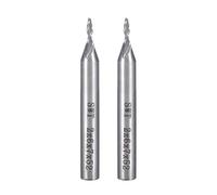 sourcing map 2 unids 6 mm vástago 2 mm x 7 mm extremo recto cortador de molino cnc bits de enrutador 2 flauta