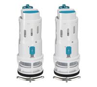 sourcing map 2 válvulas de descarga de inodoro de 2 pulgadas, kit de repuesto de válvula de descarga doble, montaje de reparación para válvula de botón de inodoro de una pieza (8 pulgadas de altura)