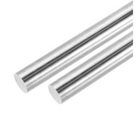 sourcing map 2 varillas de movimiento lineal, 4 mm de diámetro exterior de 400 mm de longitud, eje de varilla de movimiento de acero para impresora CNC, 3D