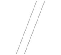 sourcing map 2 varillas totalmente roscadas, M2.5 x 2.5 x 0.45 mm, paso 304 de acero inoxidable 304, pernos de rosca de 200 mm de largo para anclajes, pernos, perchas, abrazaderas de pernos en U