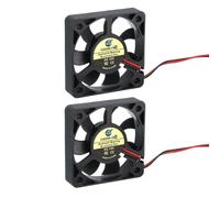 sourcing map 2 ventiladores de refrigeración para impresora 3D 5010, 12 V, 4928 rpm, 50 x 50 x 10 mm, rodamiento hidráulico XH2.54, ventilador de refrigeración extrusora con cable de 30 cm, terminal
