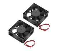 sourcing map 2 ventiladores de refrigeración sin escobillas DC12V DC12V 0.24A 70x70x25mm, 2 pines, 2 cables, silencioso, para impresora 3D, caja de computadora, equipo de video, proyecto de