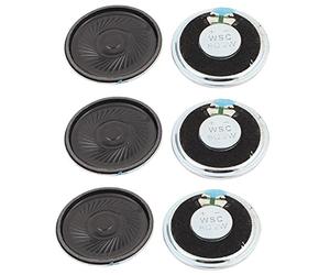 sourcing map 2 W 40 mm de diámetro 8 Ohm altavoz imán interno 6 piezas