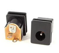 sourcing map 2 x Soporte de Panel 3 Pin suelden 2,1 x 5,5 mm Clavija de Corriente DC de Vaso DC30V 1,5 A