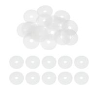 sourcing map 20 arandelas planas de silicona M6 de 6 mm de diámetro interior de 30 mm de diámetro exterior de 2 mm de grosor, arandelas lisas de plástico, cierre de junta espaciadora, anillo de junta