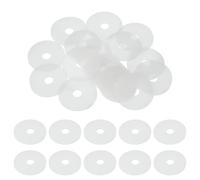 sourcing map 20 arandelas planas de silicona M9 de 9 mm de diámetro interior de 40 mm de diámetro exterior de 2 mm de grosor, arandelas lisas de plástico, cierre de junta espaciadora, anillo de junta