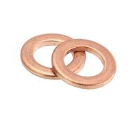 sourcing map 20 arandelas planas M6, cobre de 6 mm de diámetro interior x 10 mm de diámetro exterior x 1 mm de grosor para tornillos de pernos, reparación de fábricas, cocinas, tiendas y construcción