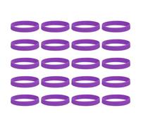 sourcing map 20 bandas de goma de silicona antideslizantes de 4 pulgadas para libros, trampas, arte, papel de regalo, envolturas de cordón, color morado