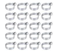 sourcing map 20 bandas de sujeción para valla de eslabones de cadena, bandas de tensión de acero galvanizado con pernos y tuercas para postes de eslabones de cadena de 1-7/8 pulgadas, tubería, puerta