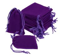 sourcing map 20 bolsas de terciopelo con cordones, bolsas pequeñas de joyería de 2 x 2.8 pulgadas, bolsas de regalo para organización y almacenamiento de joyas, color morado
