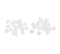 sourcing map 20 boquillas de repuesto para cabezal de ducha, boquilla de silicona universal, boquilla redonda para agujero de 4 mm, resistente al calor, para cabezal de ducha de lluvia, transparente