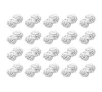 sourcing map 20 botones de costura con nudos de cierre chino, botones de bola de tela, gemelos elásticos para traje Cheongsam Tang, disfraces, suéter, color blanco