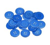 sourcing map 20 botones de costura de 36 L de 23 mm, redondos, planos, de resina, 4 agujeros, botones de repuesto para coser ropa y bricolaje, azul profundo