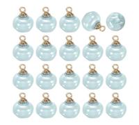 sourcing map 20 botones de perlas de 10 mm, 13/32 pulgadas, botón de costura irregular de perlas de imitación con vástago de metal para ropa, vestido de novia, manualidades, color azul claro