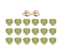 sourcing map 20 botones de perlas sintéticas, adornos de botón de costura en forma de corazón de 13 mm para manualidades, abrigos, vestidos, decoración de bodas, color verde