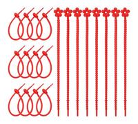 sourcing map 20 bridas de silicona para cables, bridas de silicona, correas giratorias reutilizables, organizador de cables para cocina, hogar, alimentos, aperitivos, pan, dulces, oficina, viajes