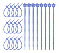 sourcing map 20 bridas de silicona para cables, bridas de silicona, correas giratorias reutilizables, organizador de cables para cocina, hogar, alimentos, aperitivos, pan, dulces, oficina, viajes