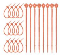 sourcing map 20 bridas de silicona para cables, bridas de silicona, correas giratorias reutilizables, organizador de cables para cocina, hogar, alimentos, aperitivos, pan, dulces, oficina, viajes