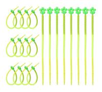 sourcing map 20 bridas de silicona para cables, bridas de silicona, correas giratorias reutilizables, organizador de cables para cocina, hogar, alimentos, aperitivos, pan, dulces, oficina, viajes