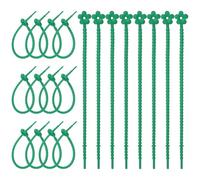 sourcing map 20 bridas de silicona para cables, bridas de silicona, correas giratorias reutilizables, organizador de cables para cocina, hogar, alimentos, aperitivos, pan, dulces, oficina, viajes