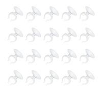 sourcing map 20 clips de ventosa para acuario, 23 mm, soportes para tubos de aerolíneas, soportes para tazas, ventosa para tubos de identificación, tanques de peces, transparente