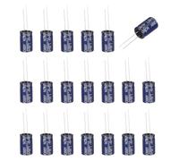 sourcing map 20 condensadores electrolíticos no polarizados de 33uF 100 V, 13 x 21 mm, no polarizados, para altavoz de agudos de audio, amplificador divisor de frecuencia, color azul