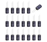 sourcing map 20 condensadores electrolíticos no polarizados de 68uF 100 V, 13 x 21 mm, no polarizados, para altavoz de agudos de audio, amplificador divisor de frecuencia, color azul