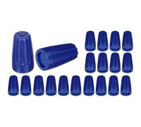 sourcing map 20 conectores de cable impermeables, conectores de terminal de cable de 22-12 AWG, tapas de tuerca giratoria para luz de paisaje, riego de agua, color azul