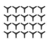 sourcing map 20 conectores de válvula de aire para acuario, tubos en línea de plástico de 3 vías, válvulas antirretorno para tubos de 4 mm de diámetro interior, línea de aire de estanque, color negro