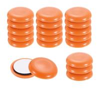 sourcing map 20 deslizadores de muebles, 1-1/8 pulgadas, redondos, autoadhesivos, almohadillas para muebles, protectores de suelo para azulejos de vinilo y suelos de madera dura, color naranja