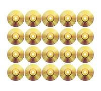 sourcing map 20 discos de vinilo para decoración de discos de vinilo de 5.5 pulgadas en blanco, cubierta de álbum de CD falsos para decoración de fiestas de rock and roll, comedor, hogar, (tono dorado