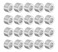 sourcing map 20 espaciadores de aluminio de 5 mm de diámetro exterior de 10 mm, buje de separación de tornillo de 6 mm de longitud, acabado liso, espaciador redondo para tornillos M5, pernos y