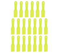sourcing map 20 espátulas de plástico flexible de 5 cm de ancho, herramienta de raspador de pintura para pegar yeso, esparcir pintura, arañar la pared, color amarillo