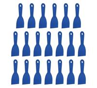 sourcing map 20 espátulas de plástico flexible de 7,6 cm de ancho, herramienta de raspador de pintura para pegar paneles de yeso, esparcir pintura, rascar la pared, color azul