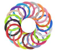 sourcing map 20 filamentos de bolígrafo 3D, 1.75 mm de diámetro, 16.4 pies de longitud, recambios de filamento PLA para bolígrafo de impresión 3D de 1.75 mm, 20 colores