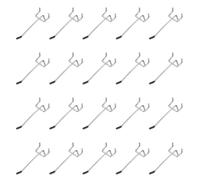 sourcing map 20 ganchos para tablero de clavijas, gancho de pared en forma de L de 3.9 pulgadas, gancho de pared resistente para tablero de clavijas de 0.15 pulgadas en T, para tablero de clavijas de