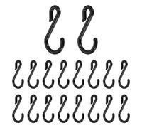 sourcing map 20 ganchos para tablero de clavijas, ganchos de plástico duradero de 5 cm, accesorios organizadores para joyería, manualidades, pared, rejilla, tienda, venta al por menor, color negro