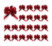 sourcing map 20 lazos de organza grandes de color rojo vino de 6.3 pulgadas de ancho para envolver regalos, cestas de regalo, decoración de bodas, fiestas, cumpleaños, floristería, embalaje y