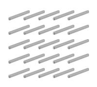 sourcing map 20 llaves de pluma de extremo redondo, 60 x 5 x 5 mm, eje de transmisión de acero al carbono, llaves paralelas surtidas para la industria de sujetadores mecánicos