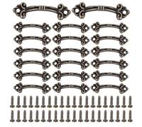 sourcing map 20 mini tiradores decorativos, 1.9 pulgadas, mini tiradores de metal, caja de cajón de joyería de aleación de zinc, manijas montadas con tornillo para muebles, aparadores, puertas