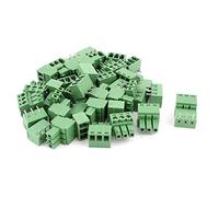 sourcing map 20 Pares Conectores de Bloque Terminal de Tornillo para Montaje en PCB de Paso de 3,81 mm 3 Pines Hembra Macho