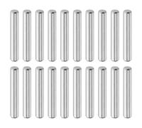 sourcing map 20 pasadores cilíndricos de acero inoxidable 316L de 4 mm x 25 mm, soporte de estante, clavijas de metal para estantes, tono plateado
