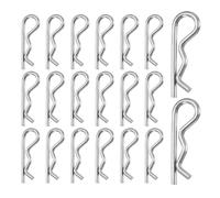 sourcing map 20 pasadores de enganche M2 x 30 mm, pasadores de acero inoxidable, clips de retención de resorte para bloqueo de remolque, cortacéspedes, camiones, caravanas, maquinaria, sistemas de