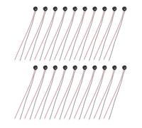 sourcing map 20 pastillas de condensador de micrófono electret, mini condensador electret de 4 mm de diámetro con cables de 60 mm, 58 dB para audio, color negro